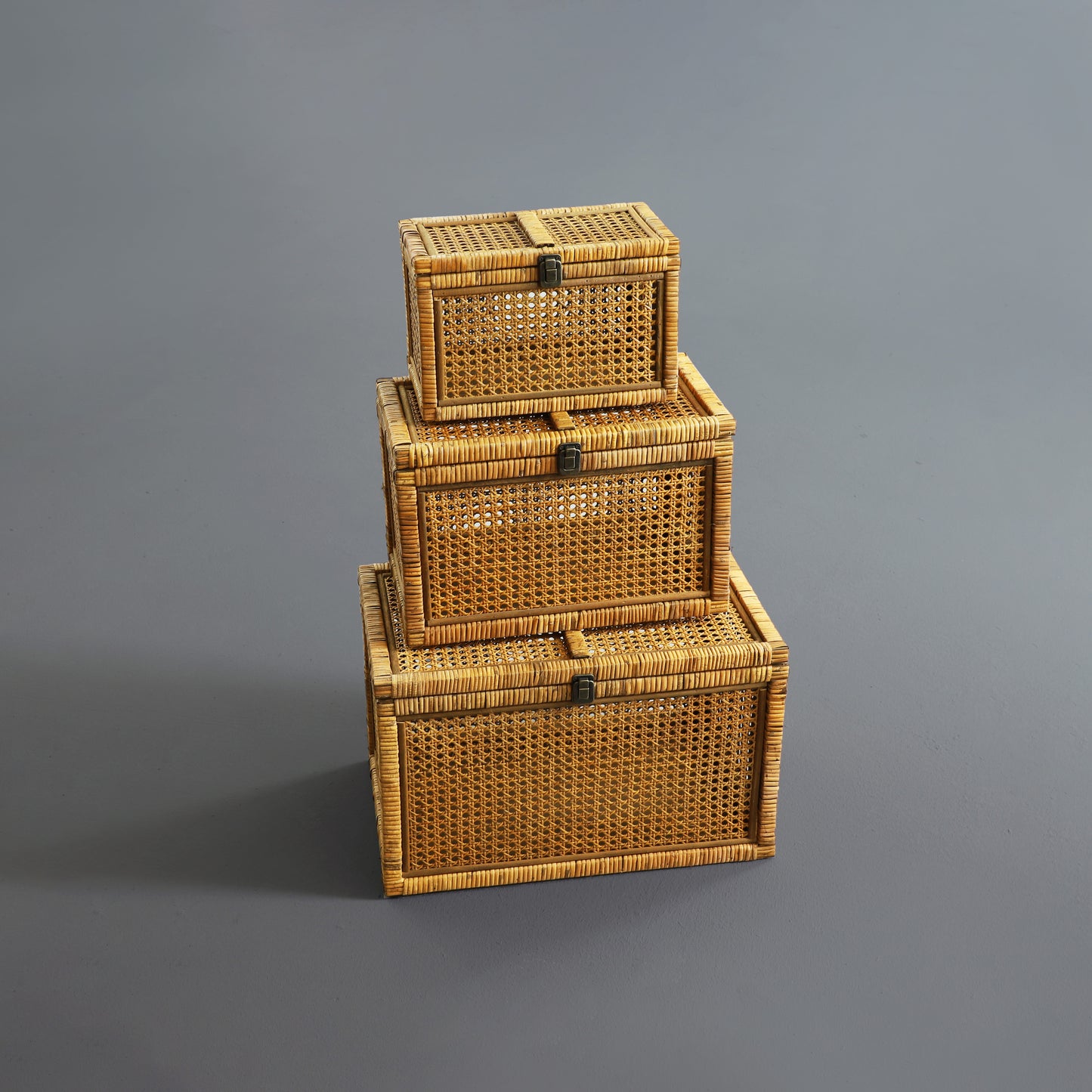 Rattan Storage Box, Set of 3