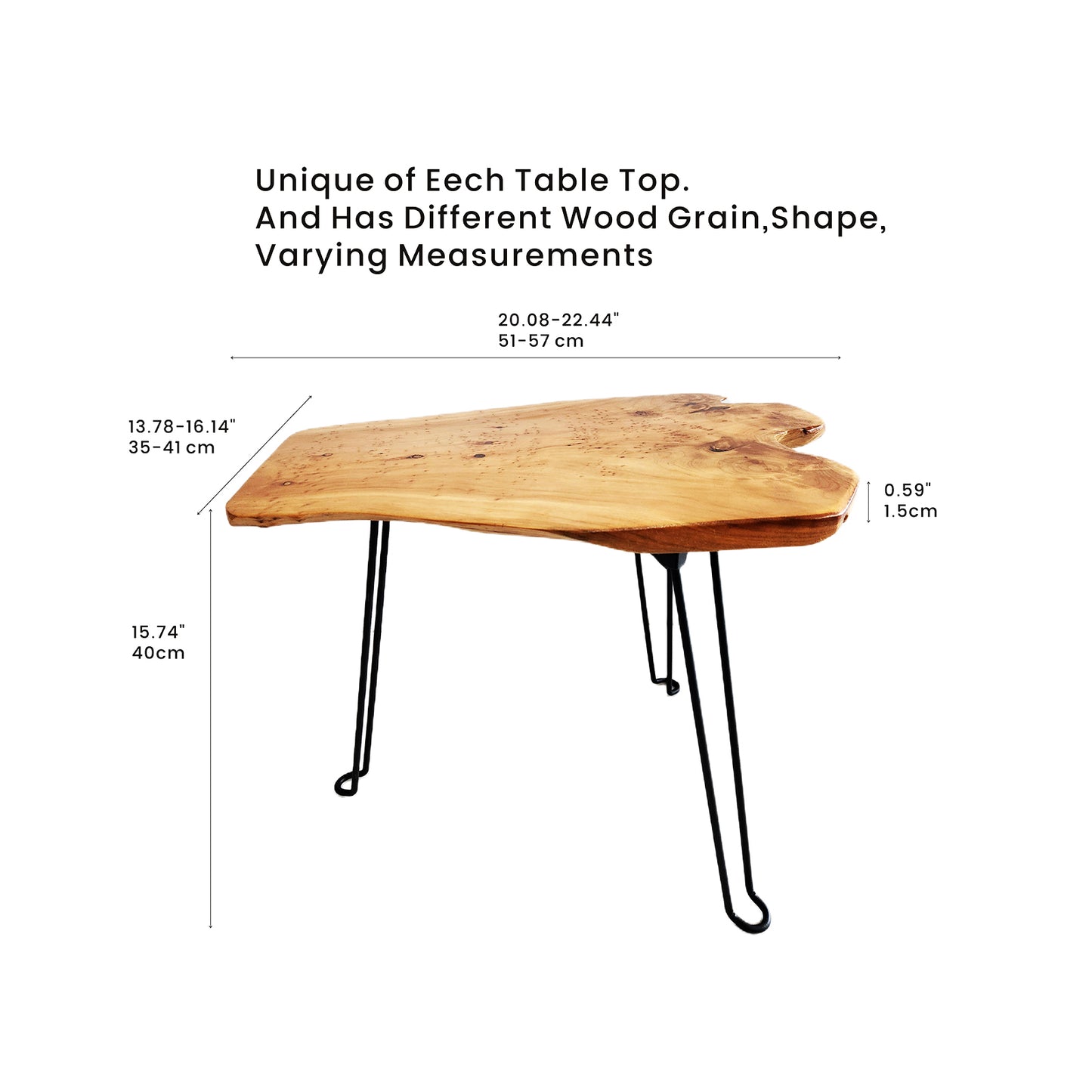 Live Edge Foldable Table